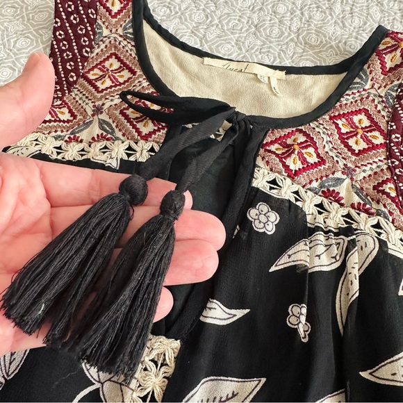 Anthropologie Floreat Grasslands Midi Dress Boho Embroidered Floral Size 2 - Picture 9 of 15